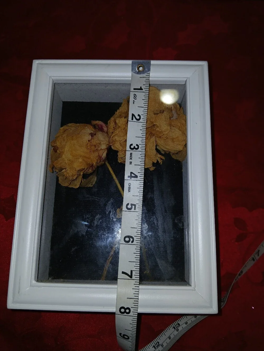 Shabby Chic Dried Flower Shadow Box Cottagecore Decor